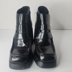 Vagabond Black Patent Leather Ankle Boots